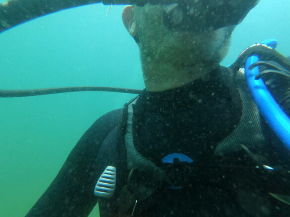 Scuba Diver Closeup Close up of a scuba diver