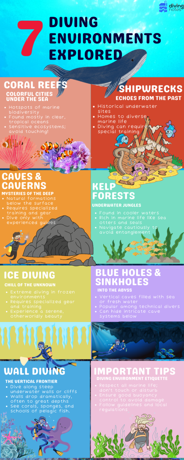 Diving Environments Infographic (2) Svg%3E