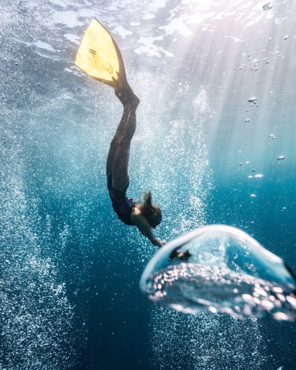 Photograph of a Woman Scuba Diving Photograph of a Woman Scuba Diving