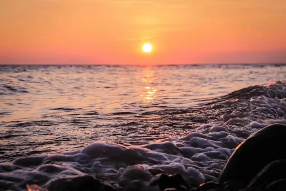Sea Foam Under Orange Sky Sea Foam Under Orange Sky